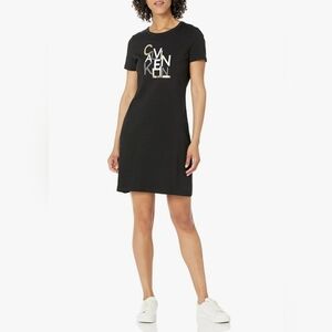 Calvin Klein Logo T-Shirt Dress Women's Sz PM Petite